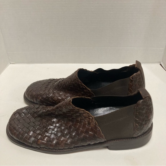 DONALD J PLINER Mens Woven Dark Brown Leather  Shoes Size 8.5 Spain main image 5